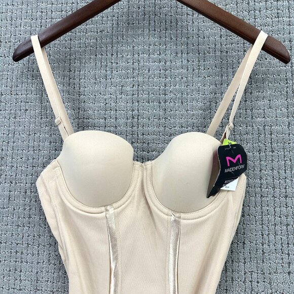 Maiden Form Body Shaperwear Size 34B Cream Underwire Strapless Firm Control NWT - Picture 3 of 11